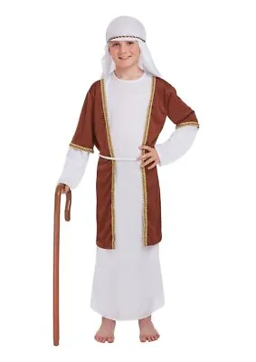 Shepherd Boy Nativity School Play Festive Fancy Dress Christmas Costume Brown • £12.99
