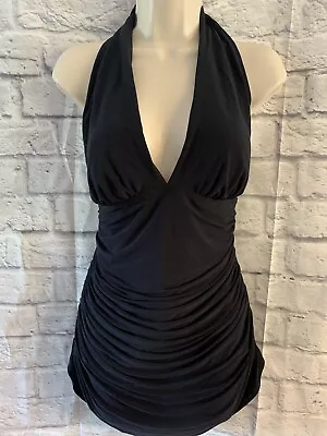 Magicsuit Women's Black Summer Halter One Piece Swimsuit Dress Size 16 #114 • $45