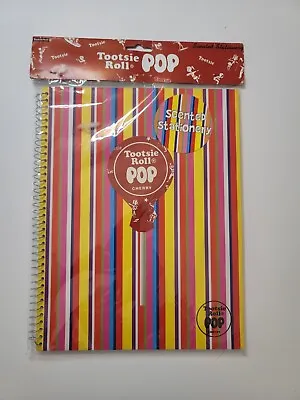 Rare New Vintage 2003 Tootsie Roll Pop Scented Striped School Notebook Lollipop  • $40