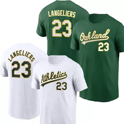 NEW - Shea Langeliers #23 Oakland Athletics Player Name & Number T-Shirt • $27.99