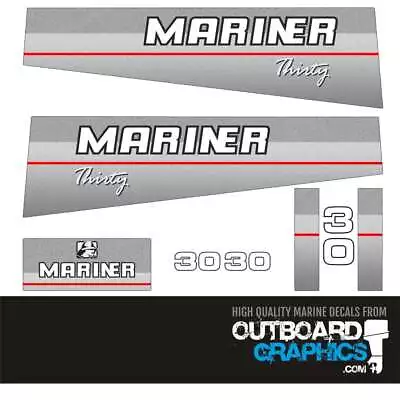 Mariner 30hp 2 Stroke Outboard Decals/sticker Kit (early 90's) • $44.95