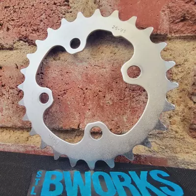 26 Tooth Steel 64 BCD Chainring 26T 4 Bolt Silver 8/9sp   C5 • $5