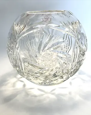 Polish Crystal Clear 24% Leaded Crystal Bowl - Fish Bowl Style Brilliant 4” • $24