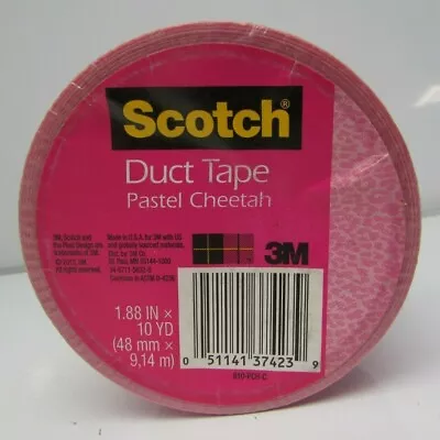 3M Scotch Duct Tape Pastel Cheetah PINK 1.88in X 10yd NEW • $9.99