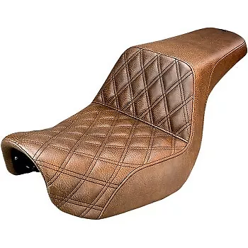 Saddlemen GelCore Brown Lattice Stitch Step-Up Seat For Harley FXD Dyna 06-17 • $485