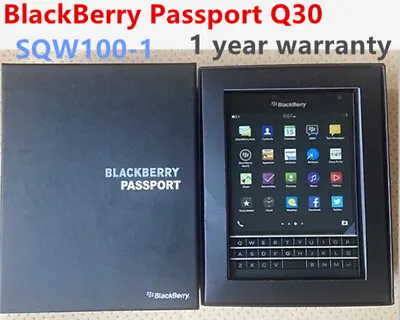 Brand New BlackBerry Passport Q30 (SQW100-1) 32GB+3GB Black Unlocked Smartphone • $150.34