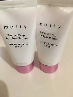 Lot Of 2 Mally Perfect Prep Poreless Primer Broad Spectrum SPF 15 1 Oz Tube NEW • $9.95