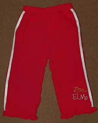 Baby Girls SESAME STREET Red Sweat Work Out Athletic PANTS 18 Months ELMO Zoey • $13.88