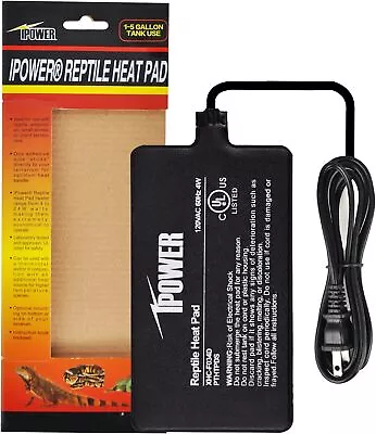 IPower Reptile Heat Pad 4X7 Inch 4W Under 4 X 7 Inch And Other Small Animals  • $26.39