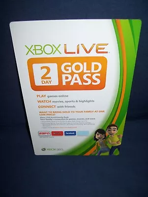 XBOX  360 Xbox Live 2 Day Gold Pass Card 2010 Unused • $9.99