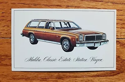Vintage 1976 Chevrolet Postcard - Malibu Classic Estate Station Wagon Woody • $4.99