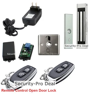 Door Access Control System+400lb Electric Magnetic Lock+Wireless Remote Controls • £56.34