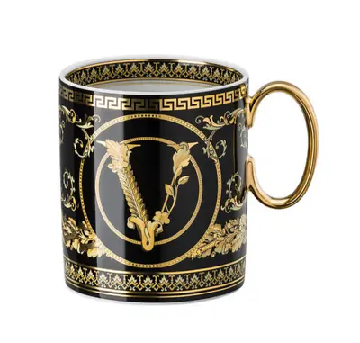 Versace Rosenthal Virtus Gala Black Mug With Handle - Official SELLER • $115