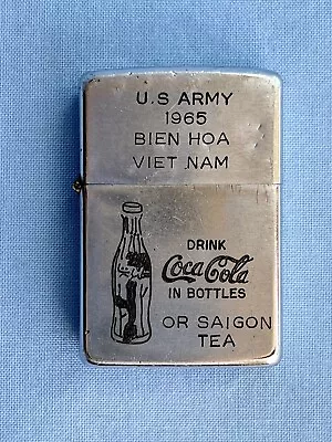 Vintage 1964 Zippo Lighter Vietnam War Coca Cola US ARMY BIEN HOA SP4 J. WILSON • $225