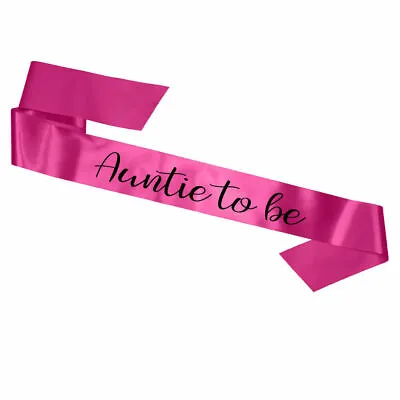 NEW Aunty Auntie To Be Baby Shower Sash Gift Decoration Mum Present Favour White • £5.79