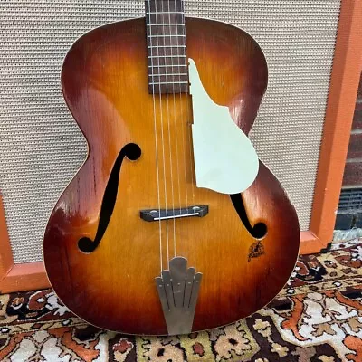 Vintage 1950s Framus Germany Capri 5/53 553 Sunburst Archtop Acoustic Guitar • $125.78