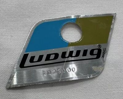 VINTAGE LUDWIG 1970’s BLUE & OLIVE BADGE # 1139900 • $47.50