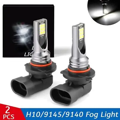 Pair H10 LED Fog Driving Light Bulbs Kit 9145 9140 White 6000K Super Bright 40W • $9.99