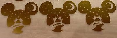 5 X GOLD  DISNEY MICKEY & MINNIE MOUSE KISSING Decal Sticker Decoration • £3