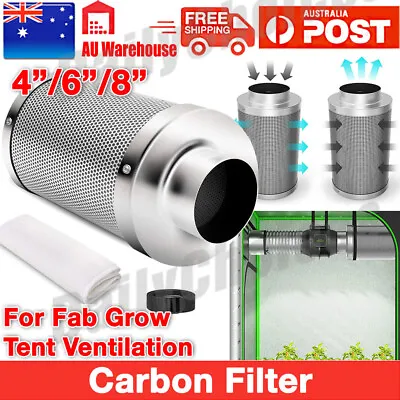 4/6 /8  Carbon Filter Odor Control Extractor Activated Charcoal Tent Ventilation • $66.49