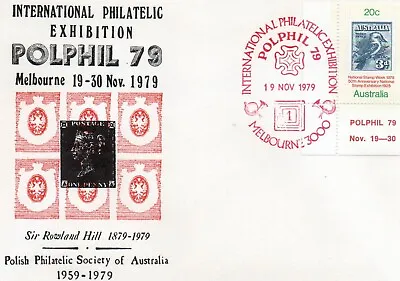 Polphil 79 Souv Cover With Kooka + Red Gutter Imprint + Red 1st D. Postmark • $8