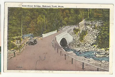 Mohawk Trail MA Cold River Bridge Creek Hiking Postcard 1920s VTG • $5.98