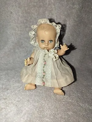 Vintage 8  Tall Vogue Ginnette Doll In A Tagged Dress Needs Some TLC • $25
