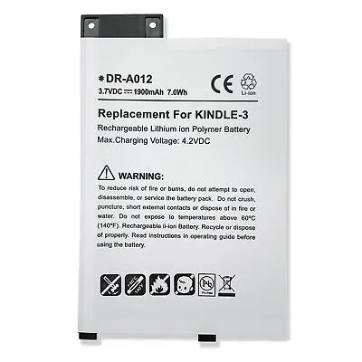 $14.99 • Buy New Battery 170-1032-00 For Amazon Kindle 3 Keyboard D00901 Graphite 170-1032-01