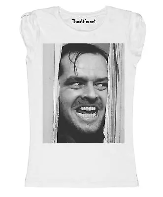 New Womens Jack Nicholson Flame T-Shirt Movie Holder Idea Gift • £20.62