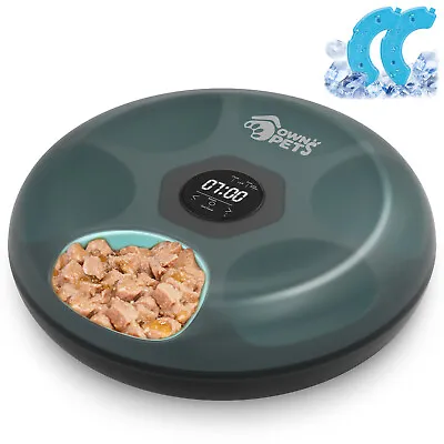 Automatic Pet Feeder 6 Meals Bowls Cat Dog Food Dispenser Timer USB Charging • $64.99