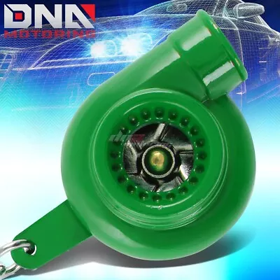 Green Spinning Turbine Mini Turbo Charger Turbocharger Metal Keychain Key Ring • $4.08