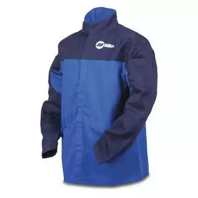 Miller Electric 258098 Arcarmor Welding JacketRoyal/NvyCtn InduraL • $73.55