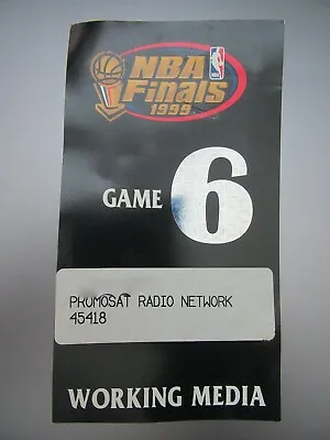 Rare 1999 Nba Finals Game 6 San Antonio Spurs Working Media Pass Tim Duncan Mvp • $33.33