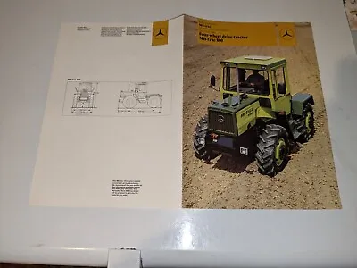 MERCEDES-BENZ MB-trac 800 Tractor Sales Brochure 4 Pages • £12