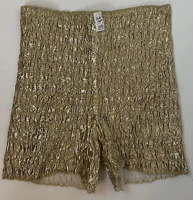 Vintage MALCO Modes Bloomers XL Metallic Gold Square Dance Shorts Pettipants  • $44.99