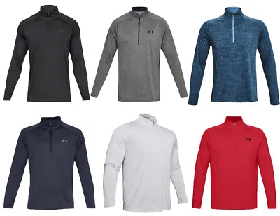 Under Armour Mens Tracksuit Tops Tech 2.0 Half Zip Top Training Gym Golf Shirt • £24.99