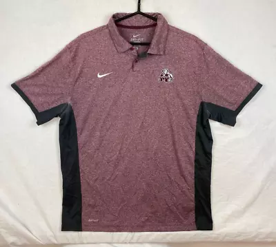 Mississippi State Bulldogs Nike Dri-Fit Mens XL Red Polo Short Sleeve • $10.95