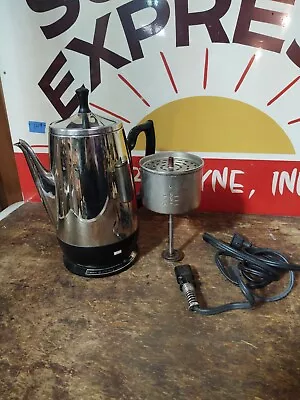 Vintage GE General Electric 4-8 Cup Coffee Pot Automatic Percolator Tested Works • $34.99