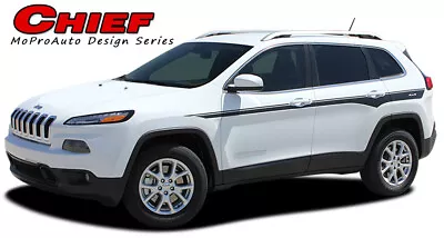 For 2014-2020 Jeep Cherokee Chief 3M Pro Vinyl Graphics Stripes Decals Rockers • $112.49