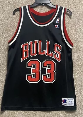 $39.99 • Buy Vintage Champion NBA Chicago Bulls Scottie Pippen Jersey Mens Size 44 USA