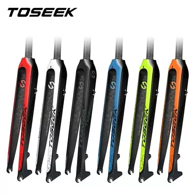 TOSEEK MTB Bike Fork 1-1/8  29  Disc Brake Rigid Straight Tube Forks Carbon • $109.99