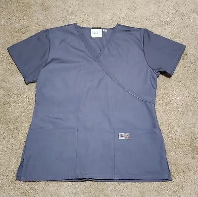 Landau Scrub Zone Scrub Top Women's Size Small Grey 70224 • $12.79