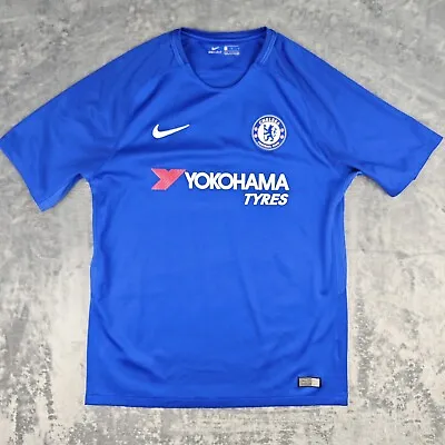 Chelsea 2017/2018 Home Football Shirt Nike L Large Authentic Original • £32.95
