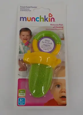 Munchkin Fresh Food Feeder Ideal For Fruits & Veggies 6+ Months Bright Color Nip • $5.99