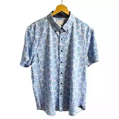 NEW CON STRUCT Short Sleeve Lightweight Flamingo Print Button Down Shirt MENS XL • $47.95