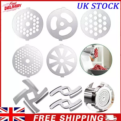 Stainless Steel Mincer Hole Plate Shredder Disc Blade Meat Grinder Parts Kitchen • £5.69