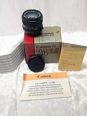 Near MINT Canon FD 24mm F2.8 S.S.C SSC Wide Angle MF Lens FD Mount.  B9 • $115.88