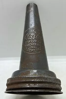 Old Garage Find Vintage Glass Oil Bottle Top 1926 The Master Tin Pour Spout • $9.99