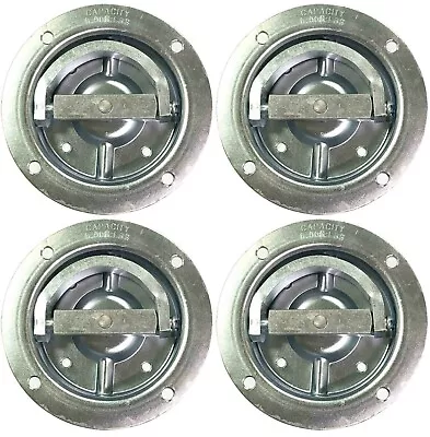 4 LIBRA Recessed Rotating Pan D-Ring For Trailer RV Flush Mount Tie Down- 27036 • $42.85