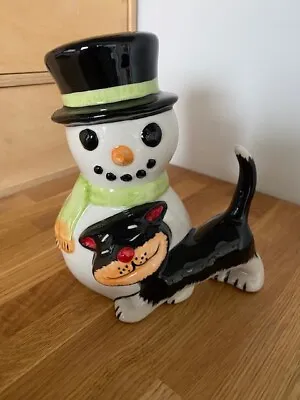 Lorna Bailey Christmas Snowman And Cat.  1 Of 1.  Excellent Condition. • £75